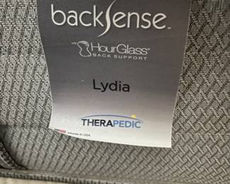 King mattress; Therapedic Backsense  ‘Lydia”