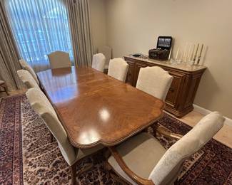 Bernhardt Furniture: 8 Person Dining Table with Hutch