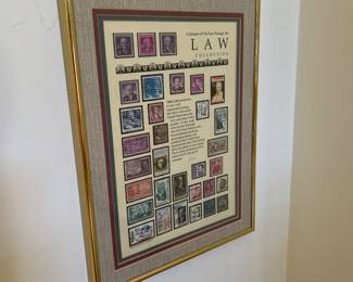 Framed Law Stamp Collection
