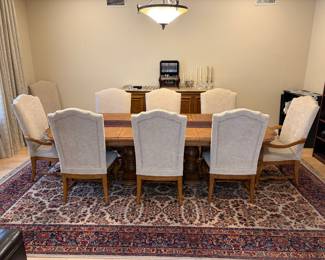 Bernhardt Furniture: 8 Person Dining Table with Hutch