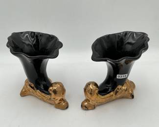 2 Cornucopia Vases 