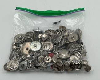 Bag of Silver toned buttons
