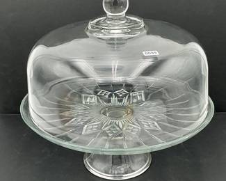 Beautiful Glass Cake Plate Dome