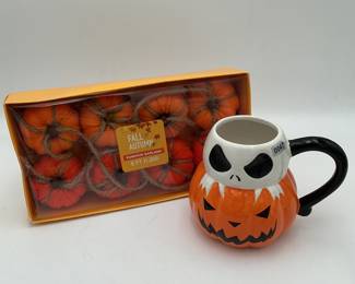Pumpkin Mug and Lights