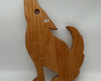 Wooden Wolf Serving Board