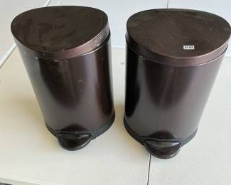 2 small trash cans
