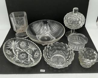 Assorted Clear Glass Items