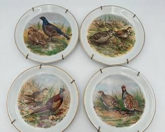 4 Vintage Bird Plates