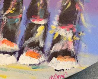 Close up signature Pablo Antonio Milan original