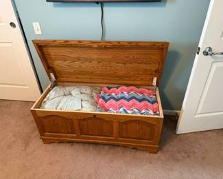 Solid oak hope chest