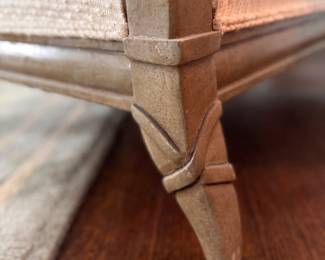 Marge Carson Ladder Back Bergere Chair. Measures 30" W x 34" D. Photo 5 of 5.