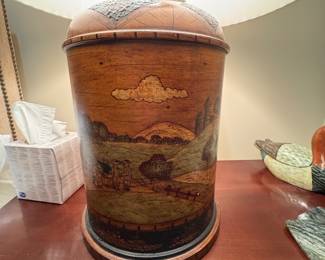 Pair of Chinese Tole Tea Canister Table Lamps. Each Measures 30" H. Photo 3 of 3.