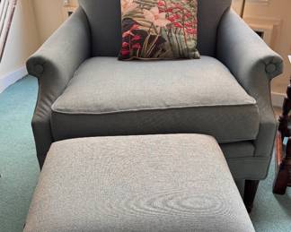 Hickory Chair Club Chair Pictured With Hickory Chair Ottoman. Chair Measures 32" x 34" D. Photo 1 of 4.