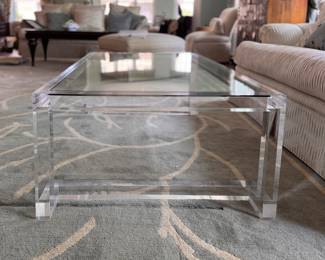 Interlude Home Acrylic and Glass Coffee Table. Photo 3 of 4.
