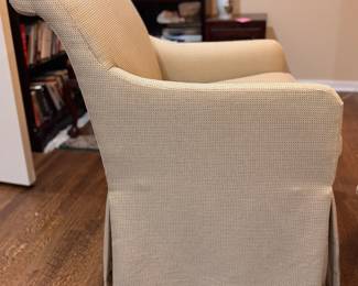 Hickory Chair Skirted Club Chair on Casters. Measures 25" W x 32" D. Photo 2 of 4.