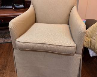 Hickory Chair Skirted Club Chair on Casters. Measures 25" W x 32" D. Photo 1 of 4.