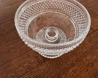 Waterford Crystal Footed Bowl. Measures 7.5" D x 5.5" H. Photo 2 of 3.