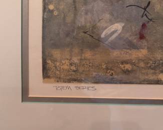 John Baughman "Totem Series" Framed Mixed Media. Photo 3 of 3.