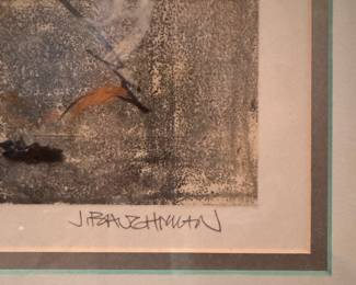 John Baughman "Totem Series" Framed Mixed Media. Photo 2 of 3.