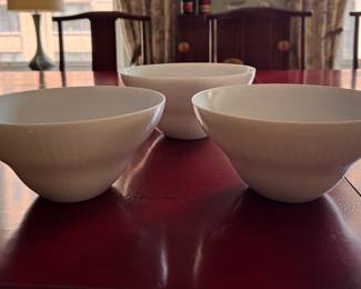 Rosenthal Classic Rose White Porcelain China: Set of 12 Dinner Plates, Set of 12 Salad Plates. Set of 24 Dessert Plates, Set of 11 Bread & Butters, et of 10 Tea Cups & 12 Saucers, Set of 13 Cream Soups & Saucers, Set of 13 Fruit Bowls, Coffee Pot, Cream & Sugar, 2 Serving Bowls, 3 Serving Platters & Soup Tureen. Photo 7 of 8.
