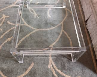 Interlude Home Acrylic and Glass Coffee Table. Photo 2 of 4.