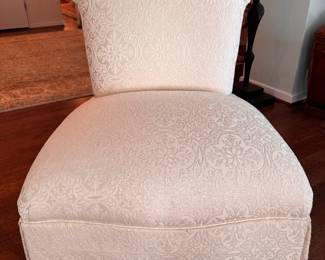Marge Carson Damask Upholstered Slipper Chair - 2 Available. Each Measures 28" W x 34" D. Photo 1 of 4.