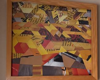 Esau McGee "Untitled Sunset & Landscape #1-3" Mixed Media & Collage