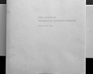 Sotheby's Hardbound Auction Book: "The Esate of Jacqueline Kennedy Onassis." Photo 1 of 2.