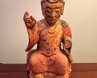 Antique Carved Wood Deity. Photo 1 of 2.
