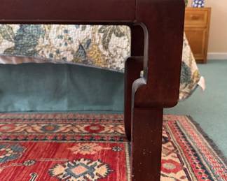 Hickory Chair Bench with Asian "Pagoda" Style Legs. Measures 48" L x 18" W x 19" H. Would Be STUNNING Lacquered. Ask Us For Resources. Photo 3 of 4.