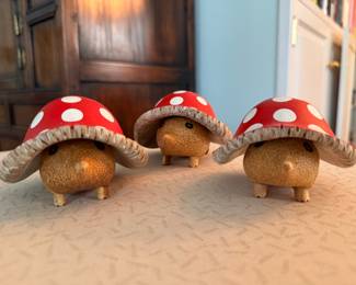 Mushroom Garden Hedgehogs. Photo 1 of 2.