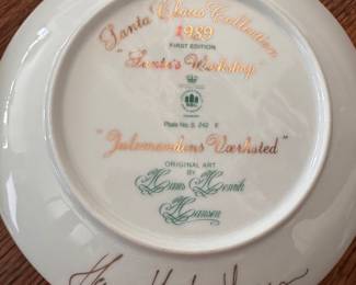 Set of 4 Bing & Grondahl Santa Claus Collection Plates by Hans Hansen. Photo 2 of 2.