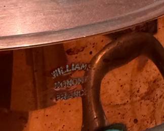 Williams-Sonoma Copper Lidded Stock Pot. Measures 9" H x 5" D. Photo 2 of 3