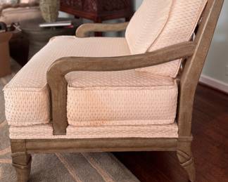 Marge Carson Ladder Back Bergere Chair. Measures 30" W x 34" D. Photo 3 of 5.