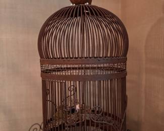 Victorian Iron Bird Cage. Measures 24" x 17" x 68" H. Photo 3 of 4.
