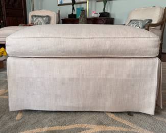 Baker Furniture Skirted Ottoman. Measures 33" x 26" x 19" H. Photo 1 of 4.