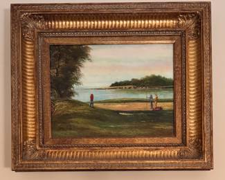 Golf Motif Oil Painting.