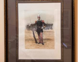 Ecole Speciale Militaire Framed Lithograph.