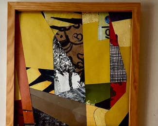 Esau McGee "Untitled Sunset & Landscape #1-3" Mixed Media & Collage.