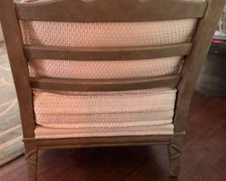 Marge Carson Ladder Back Bergere Chair. Measures 30" W x 34" D. Photo 4 of 5.