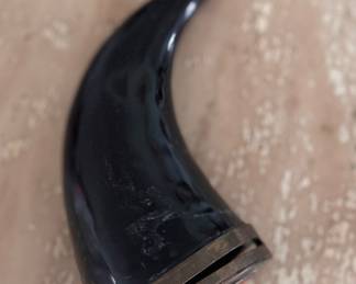 Stirrup "Cup" Horn with Brass Closure. Photo 1 of 2.