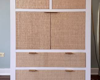 Serena & Lily Mercer Cabinet with Raffia-Front Drawers. Photo 1 of 2,