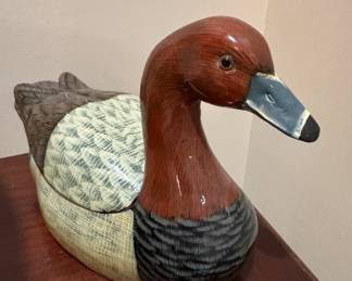 Ceramic Canvasback Duck Decory "Box".