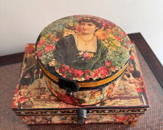 Decorative Victorian Decoupage Boxes. Photo 2 of 2.