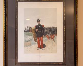 Infanterie De Ligne Framed Lithograph.