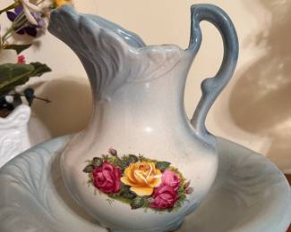Vintage Pitcher and Wash Bowl