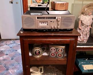Antique Rolling Cabinet