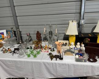 All lamps work and glassware in excellent shape 