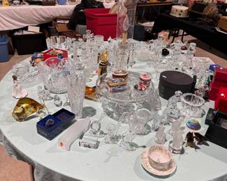 Lots of crystal most  from Europe and signed 