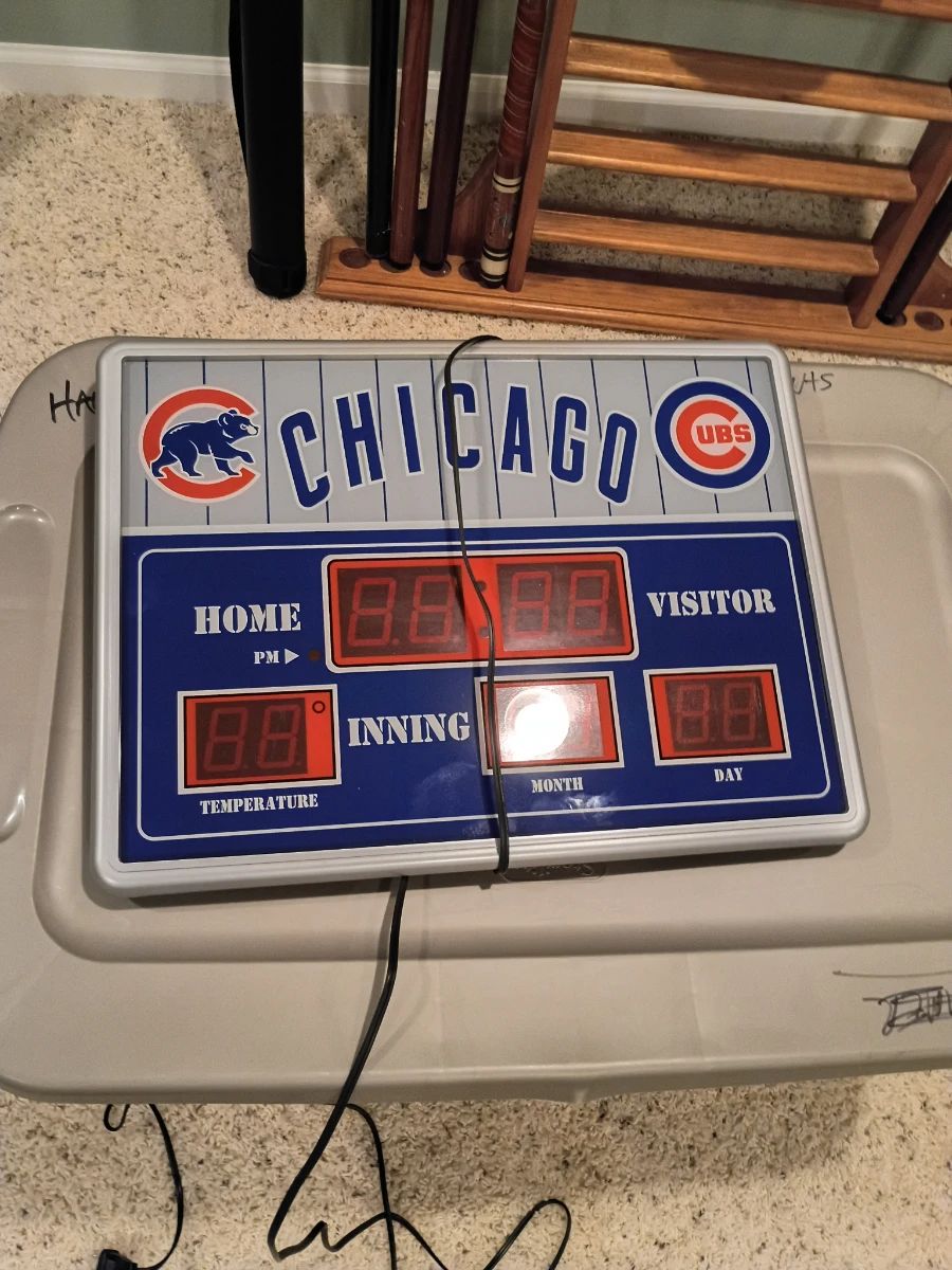 Functional score board Chicago Cubs 